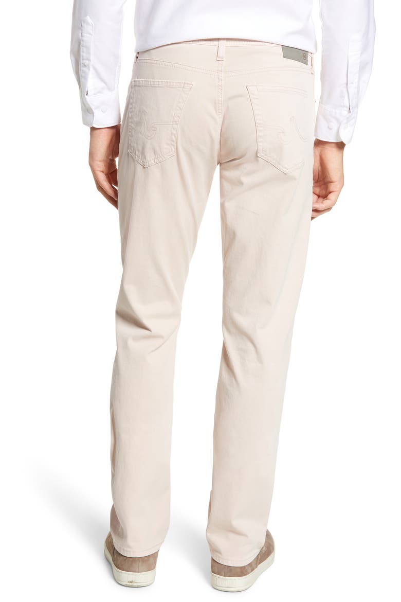 Everett Stretch Sateen Slim Straight Pants, Alternate, color, SULFUR PEAKED PINK