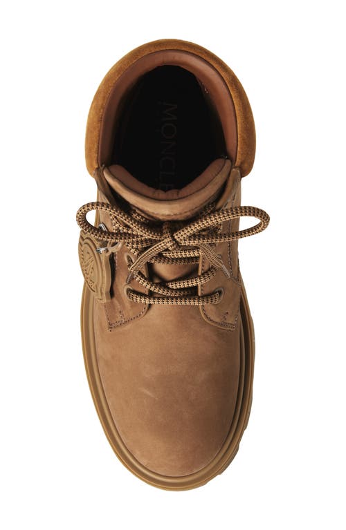 Moncler Peak City Lace-up Boot In Brown