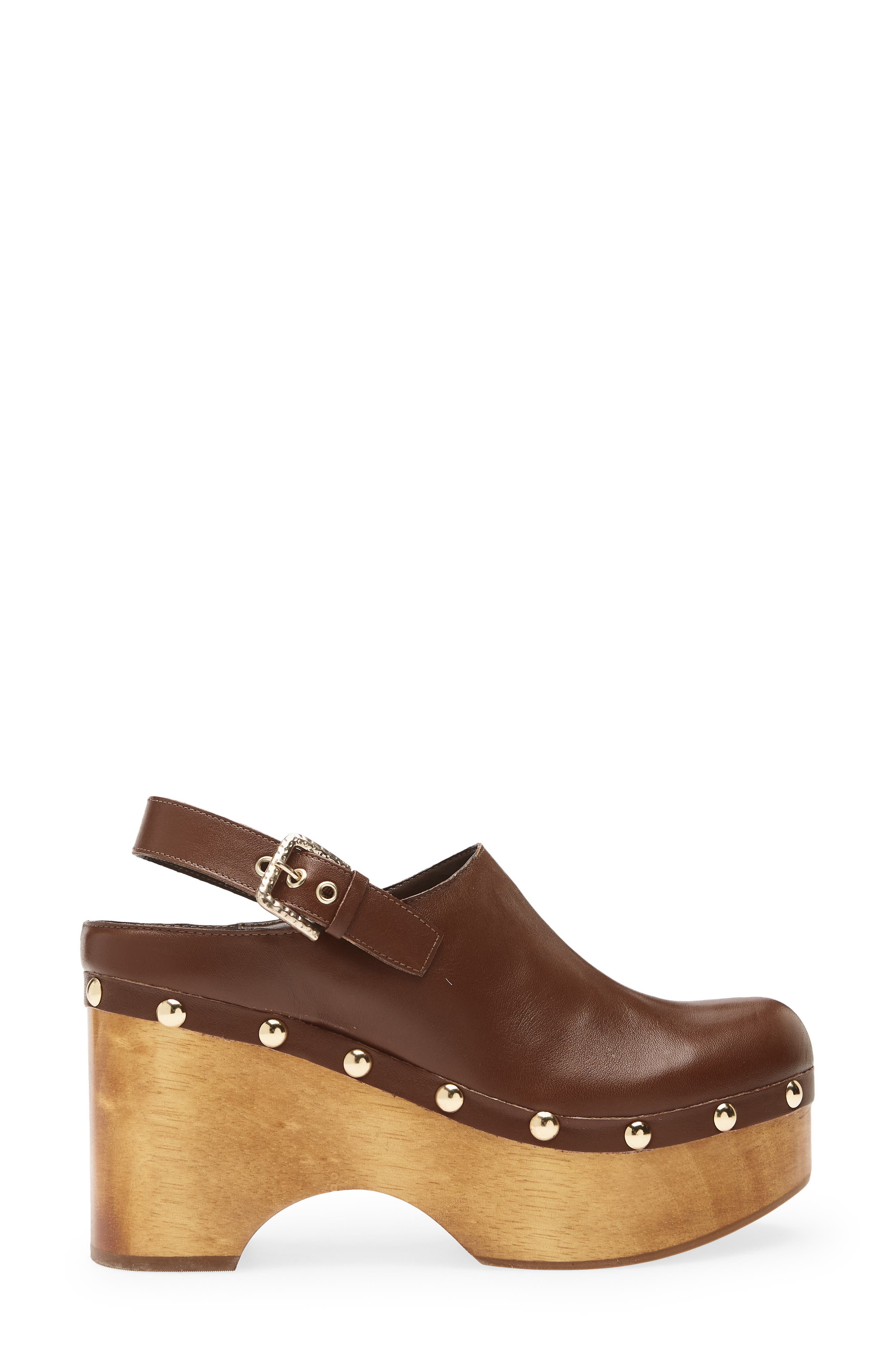 Dolce Vita Adelan Slingback Clog, Alternate, color, Brown Leather