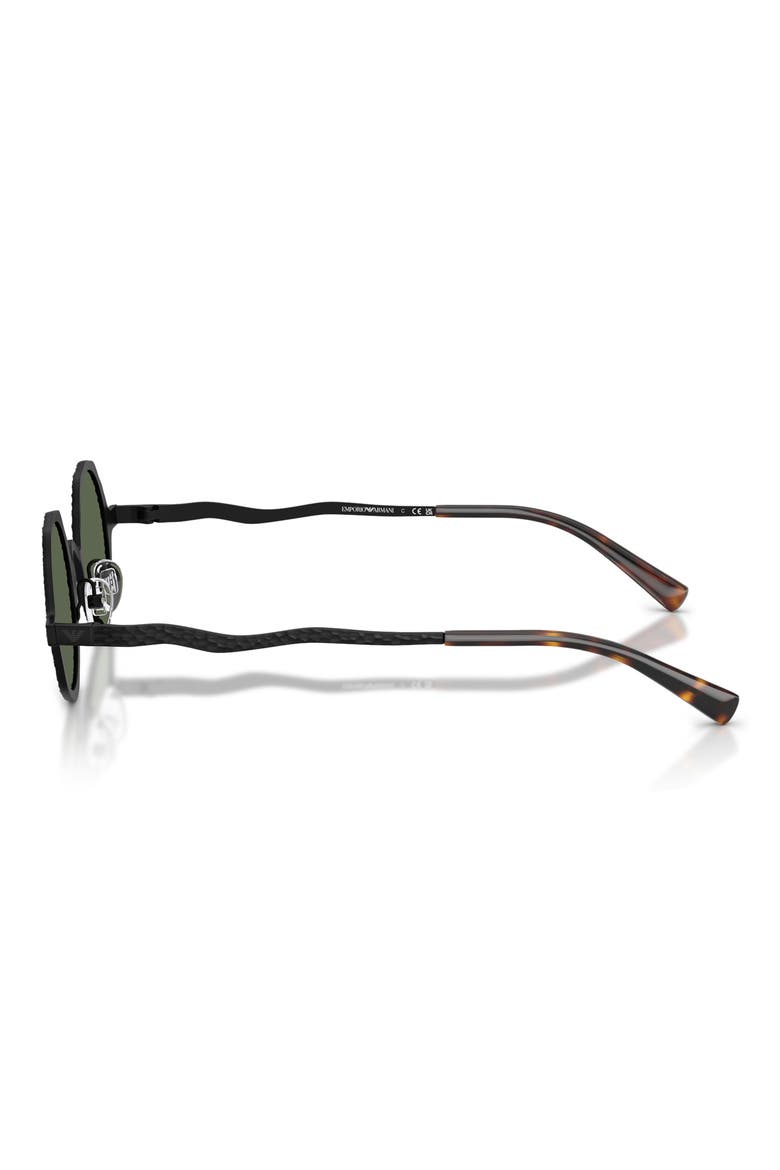 41mm Round Sunglasses, Alternate, color, MATTE BLACK/ DARK GREEN