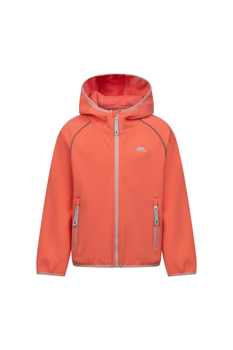 Childrens/Kids Belmoon Soft Shell Jacket, Main, color, Soft Orange