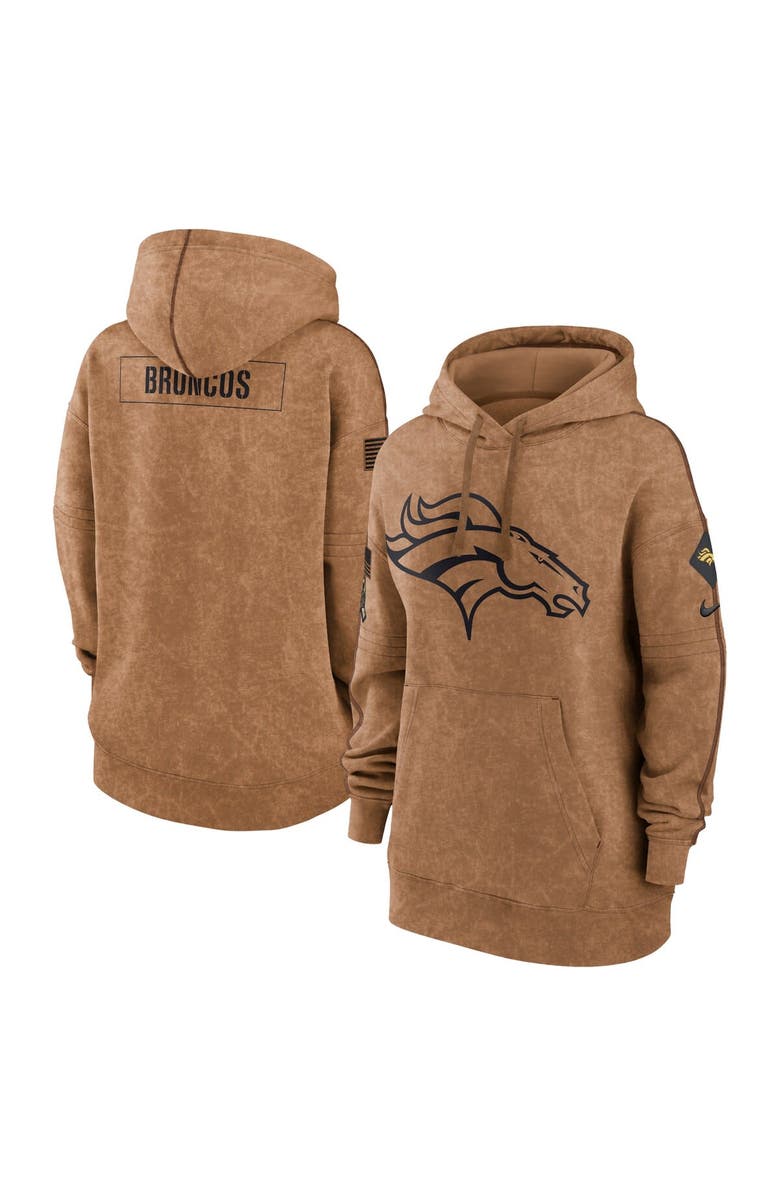 Nike Women's Nike Brown Denver Broncos 2023 Salute to Service Pullover Hoodie, Main, color,
