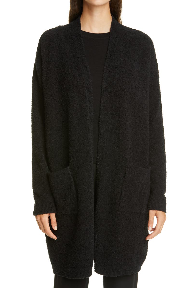Eileen Fisher Straight Open Front Long Cardigan, Main, color, 