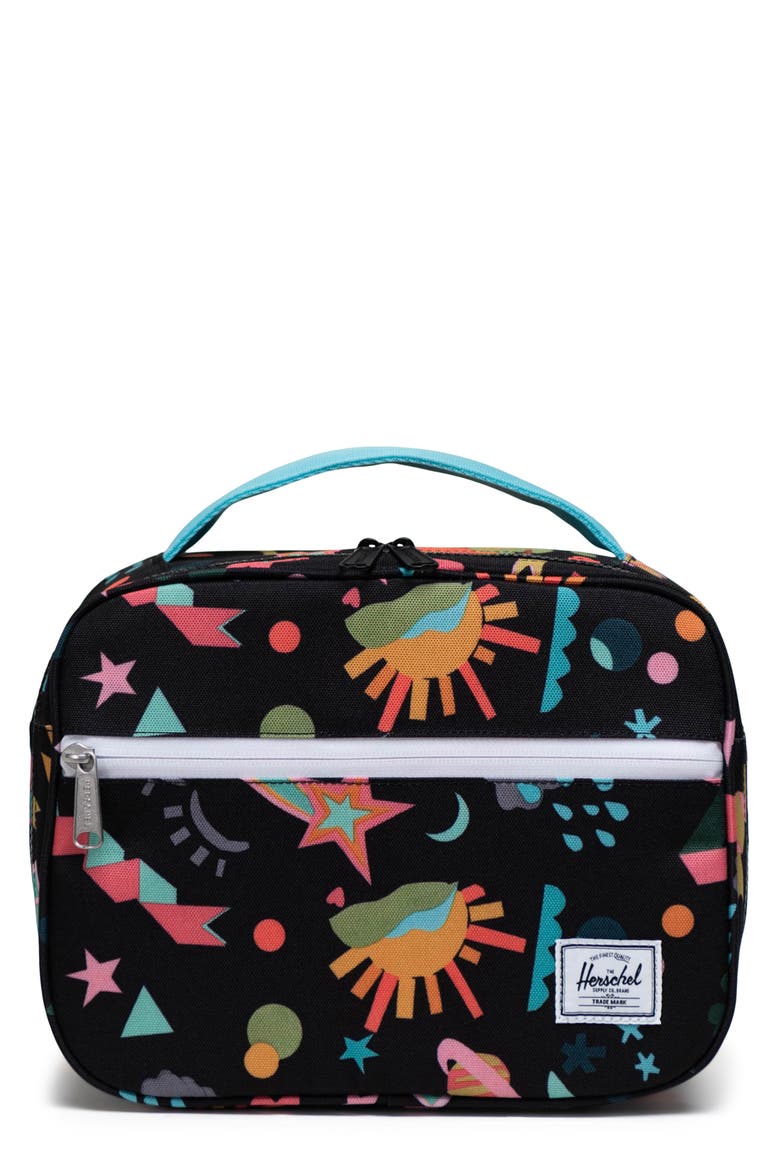 Kids' Pop Quiz Lunch Box, Main, color, SCRAPBOOK BLACK