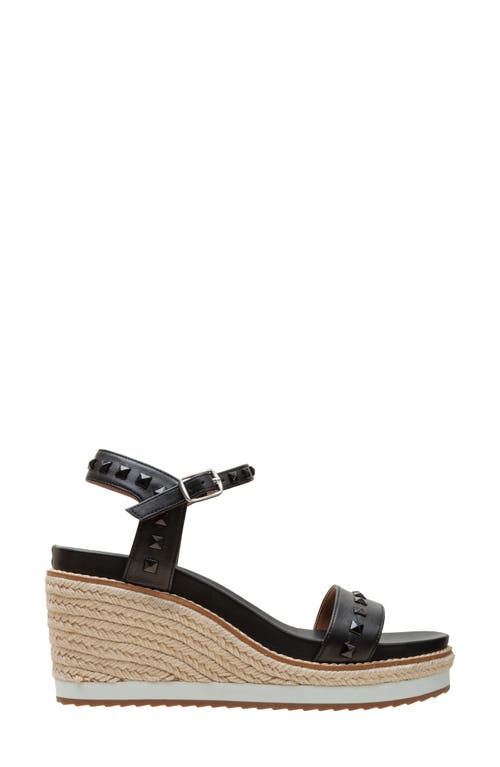 Linea Paolo Vichi Ankle Strap Espadrille Platform Wedge Sandal In Black