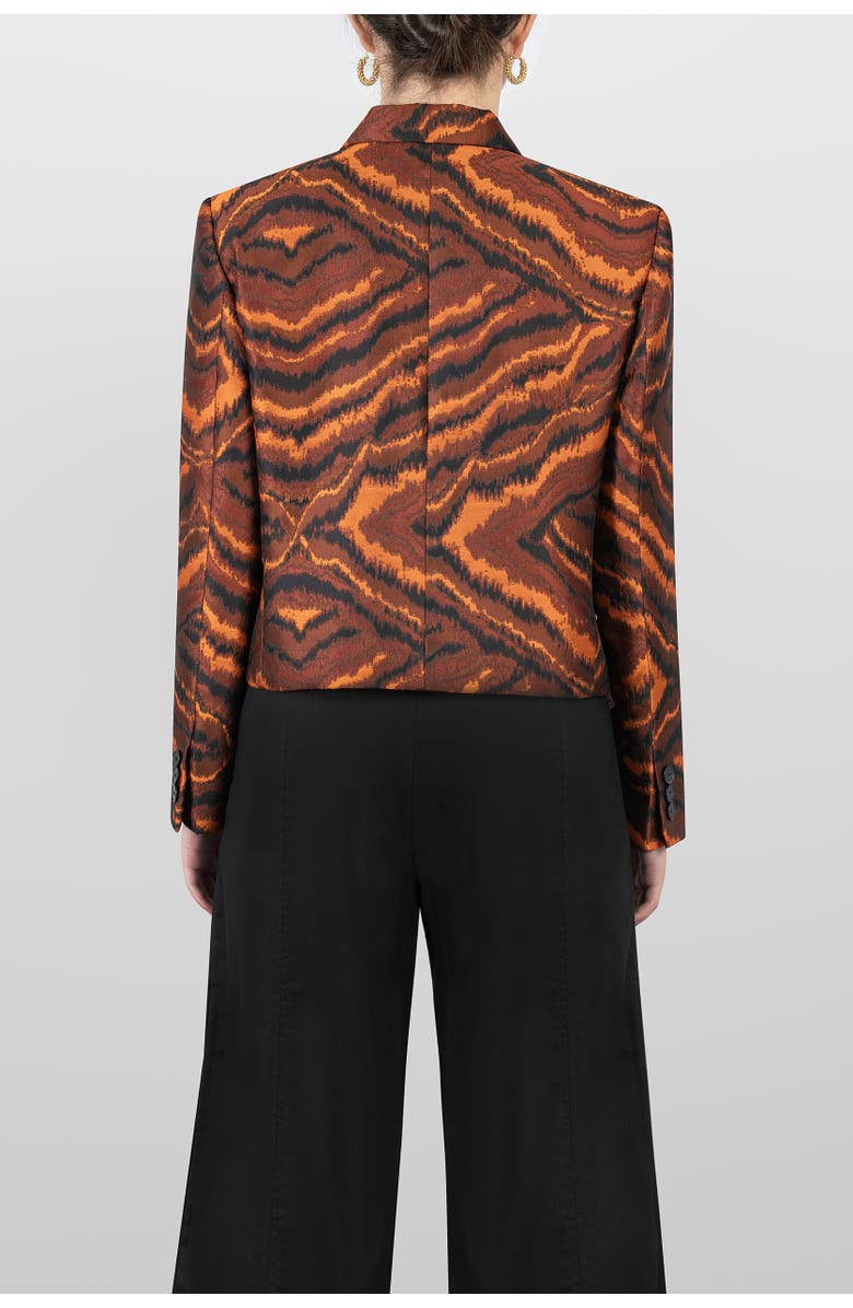 LAURA APARICIO Jacquard Jacket, Alternate, color, Orange