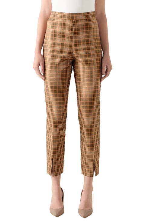 Amber Plaid Crop Pants