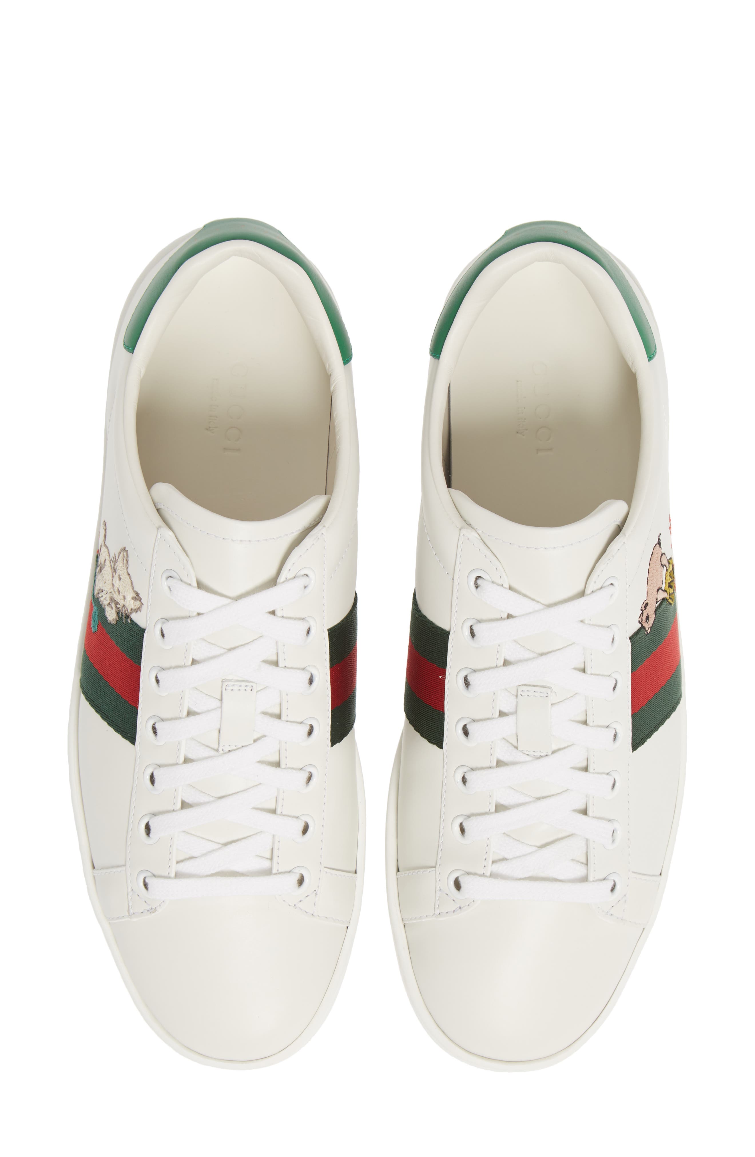 Gucci New Ace Embroidered Tennis Sneaker, Alternate, color, 