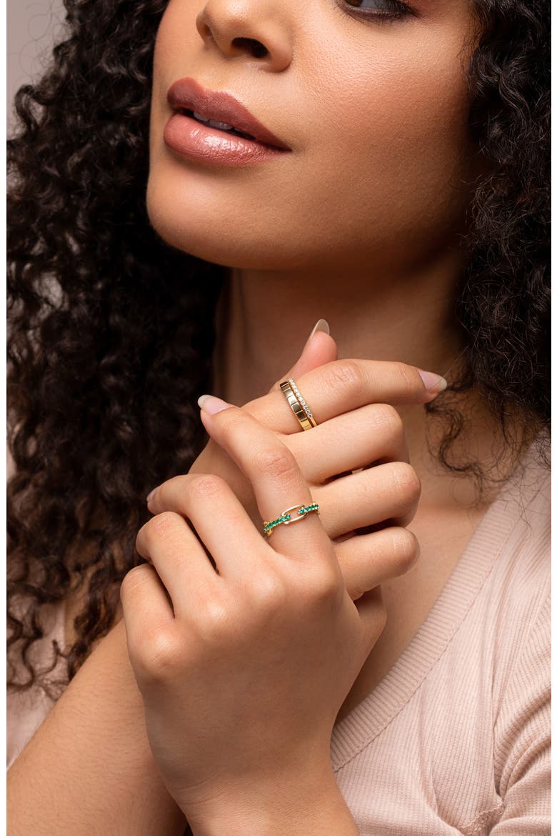 Mykonos Diamond Stacking Ring (Nordstrom Exclusive), Alternate, color, 18K YELLOW GOLD