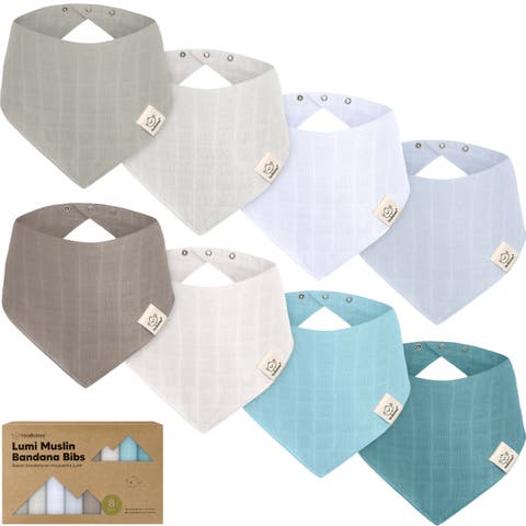 8-Pack Lumi Muslin Bandana Bibs