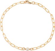 Nashelle Everly Cubic Zirconia Paperclip Bracelet