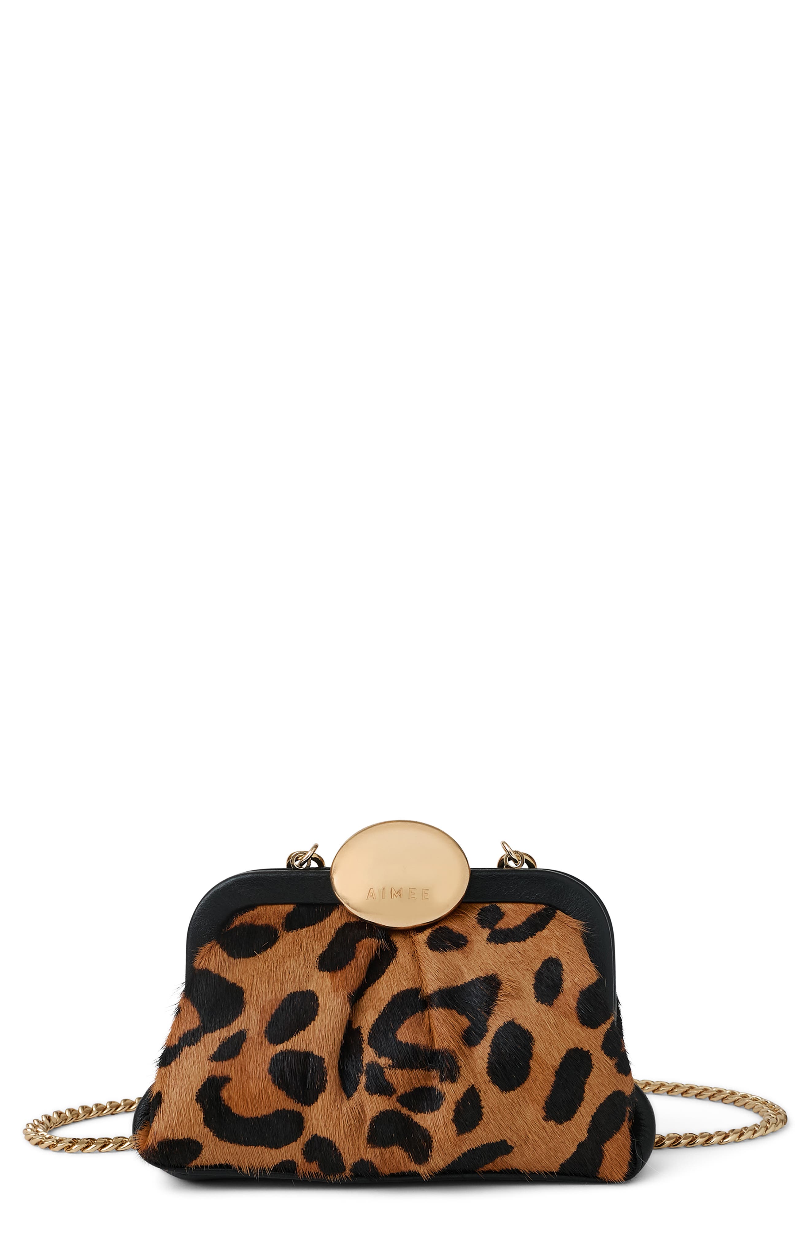 Full Circle Mini Haircalf Frame Crossbody Bag, Main, color, WILDCAT HAIRCALF