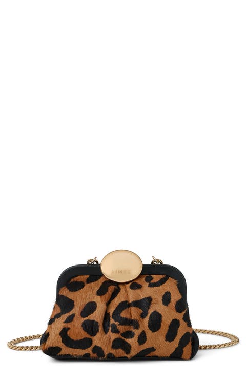 Full Circle Mini Haircalf Frame Crossbody Bag