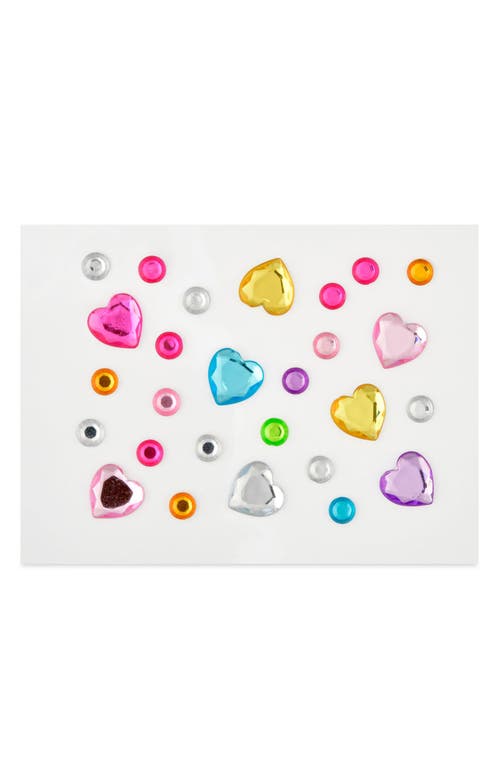 Iscream Kids' Heart Stick-on Gems In Multi