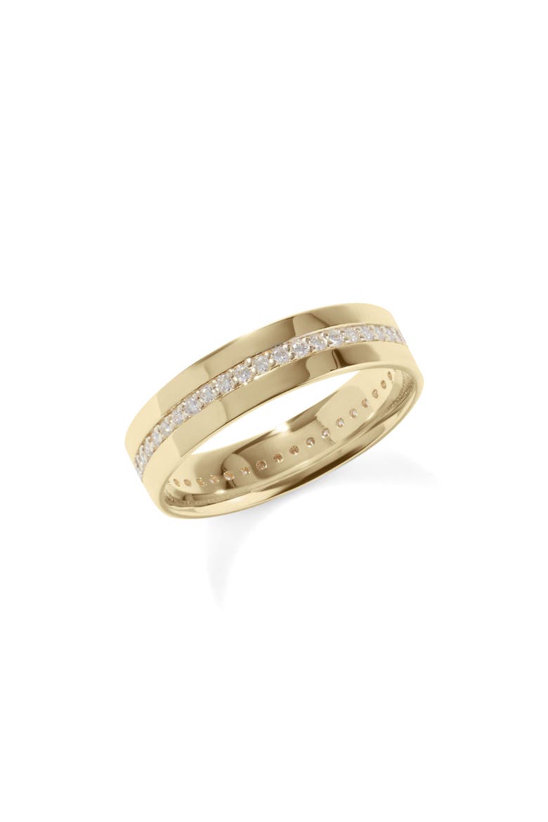 Vanity 14K Gold Single Row Diamond Band Ring, Main, color, YELLOW GOLD