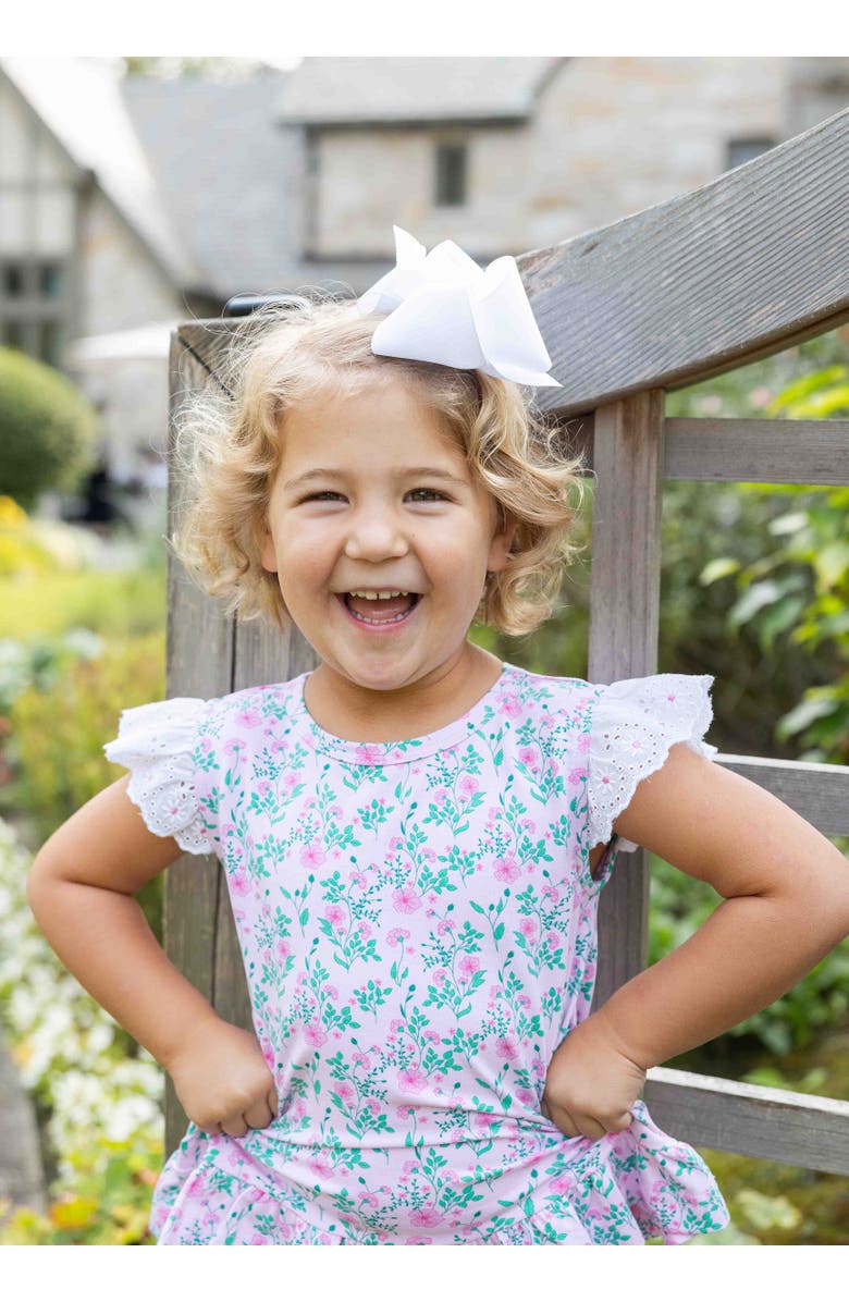 Florence Eiseman Floral Print Top with Capri Leggings, Alternate, color, Pink