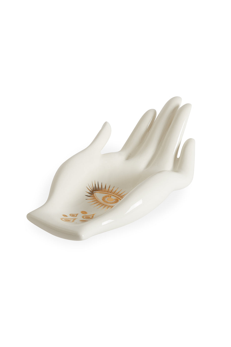 Gilded Eve Fruit Bowl, Main, color, White / Gold