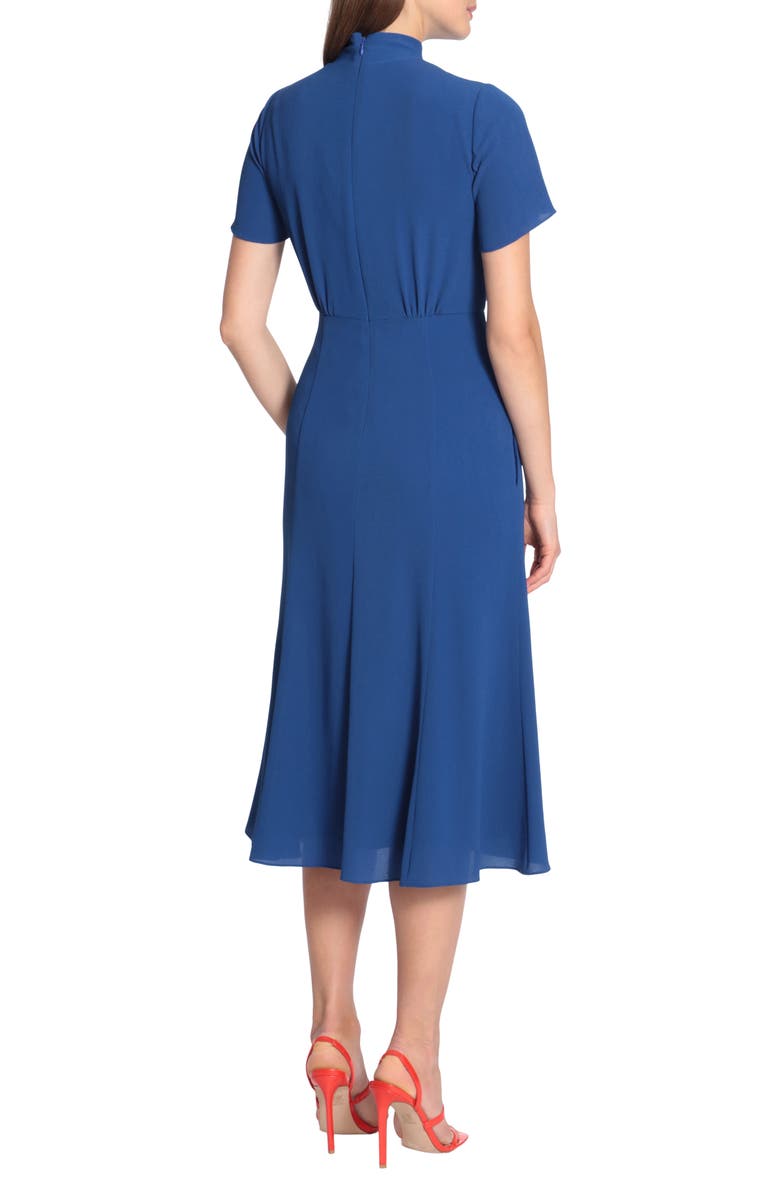 Maggy London Short Sleeve Fit & Flare Midi Dress, Alternate, color,