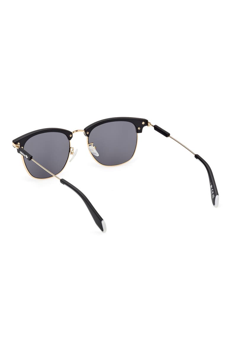 53MM Round Sunglasses, Alternate, color, MATTE BLACK / SMOKE