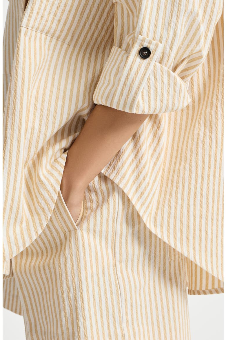 Striped seersucker shirt, Alternate, color, Yellow