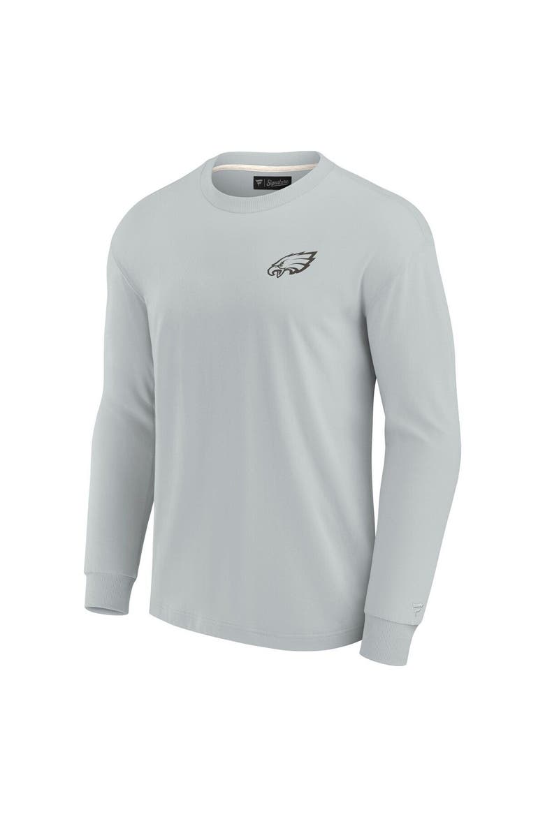 Unisex Fanatics Signature Gray Philadelphia Eagles Super Soft Long Sleeve T-Shirt, Alternate, color, Gray