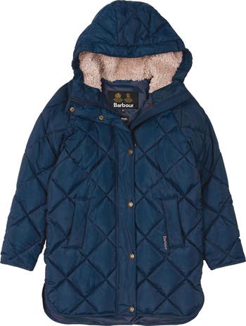 Kids' Sandyford Quilted Jacket with Faux Fur Lined Hood