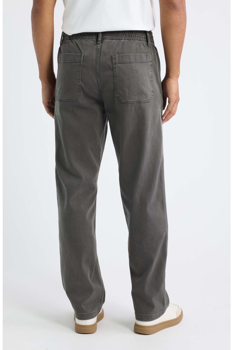 Benton Relaxed Fit Elastic Waist Cotton Blend Twill Pants, Alternate, color, DARK PEWTER
