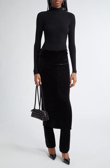 スカート Alaia trouser skirt ALAÏA BLACK ASYMMETRICAL SKIRT TROUSERS |ALAÏA US