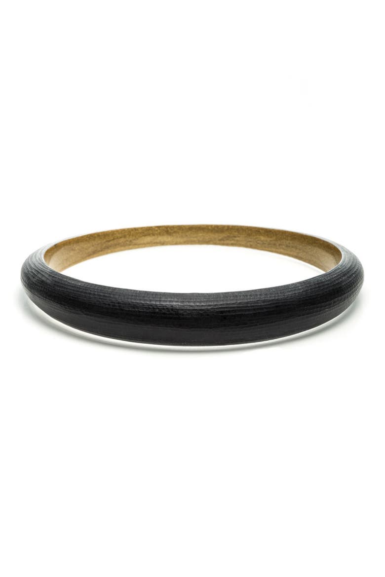 Tapered Lucite® Bangle Bracelet, Main, color, BLACK