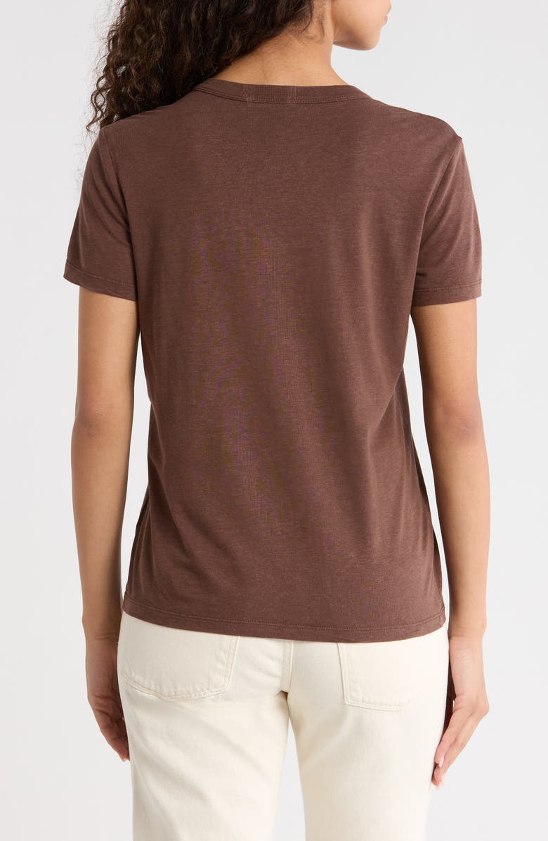 Marine Layer Tried and True Hemp & Cotton Crewneck T-Shirt, Alternate, color, Shaved Chocolate