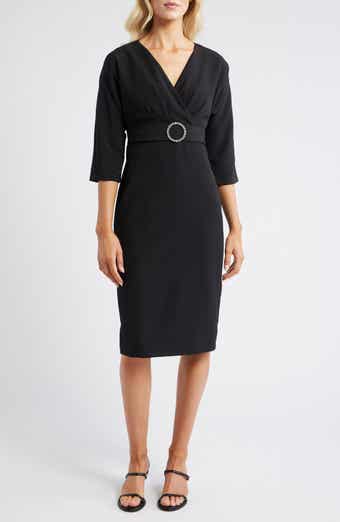 Eliza J Faux Wrap Cocktail Dress