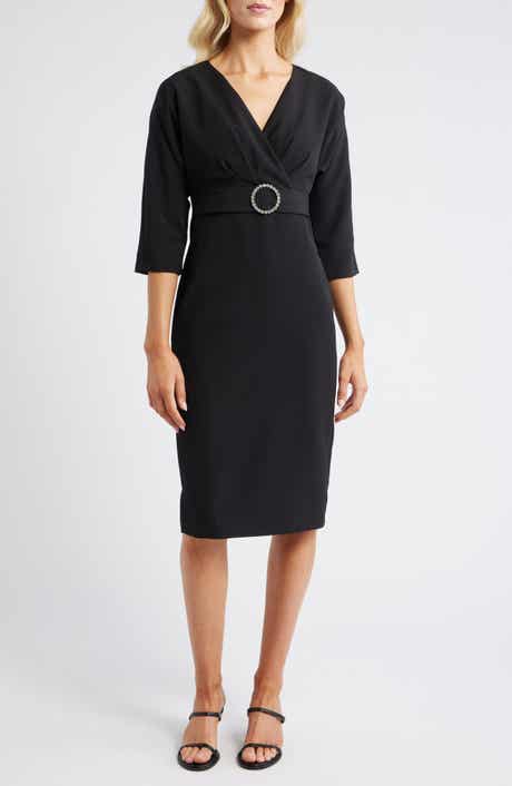 Eliza J Faux Wrap Cocktail Dress