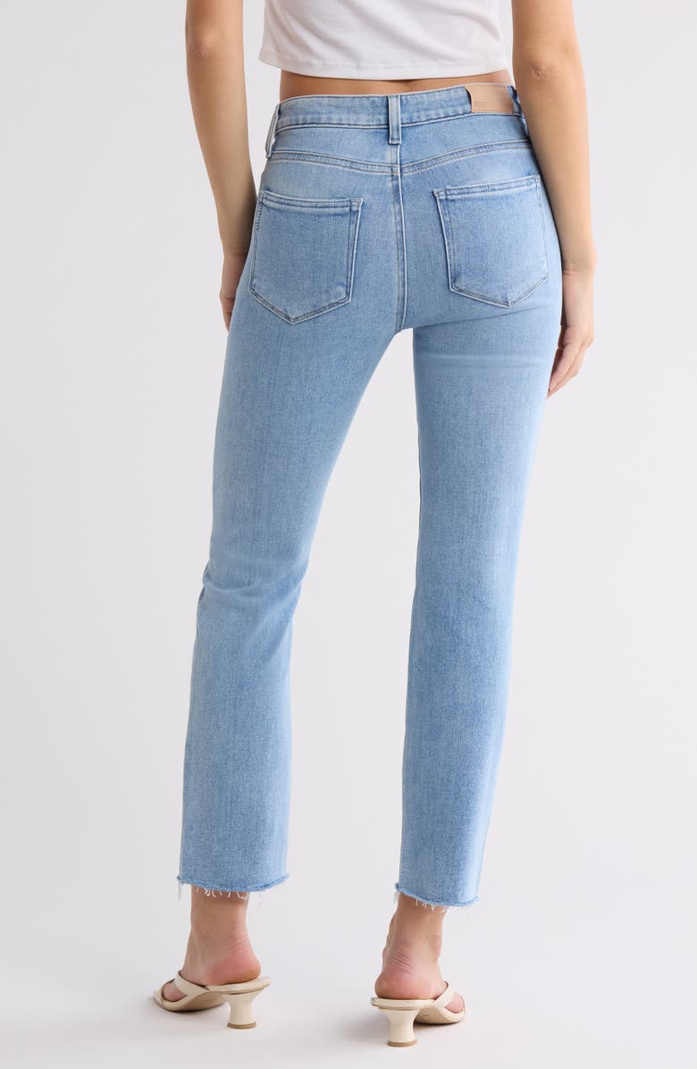 PAIGE Cindy High Waist Raw Hem Ankle Straight Leg Jeans, Alternate, color,