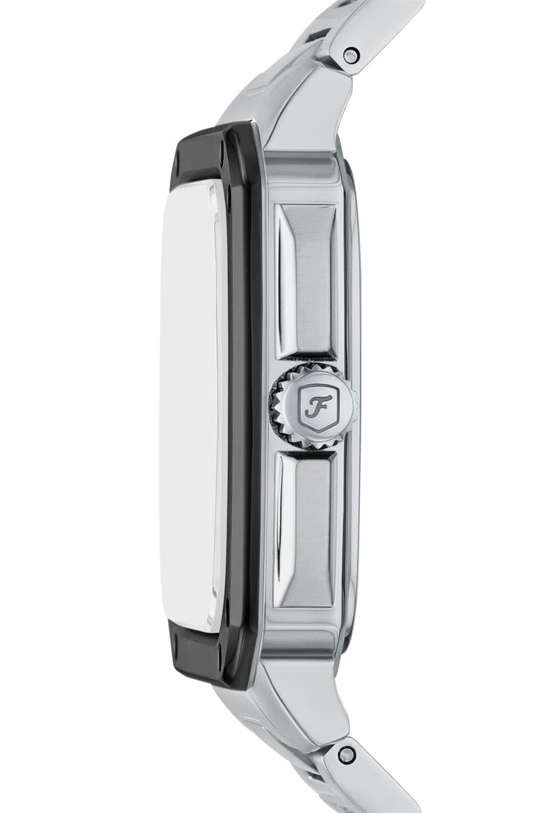 Crosby Bracelet Watch, 42mm x 30mm, Alternate, color, BLACK/ SILVER