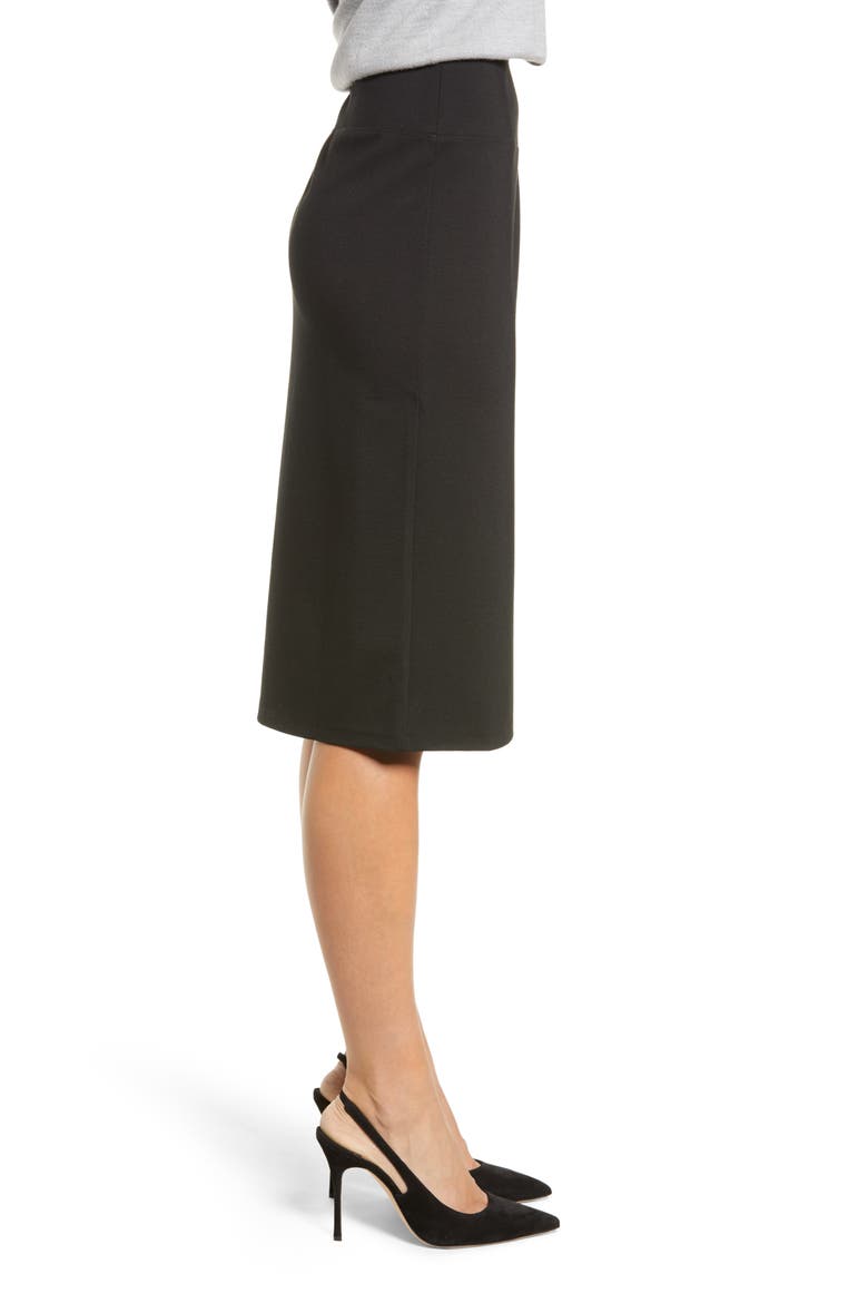Ponte Pencil Skirt, Alternate, color, BLACK