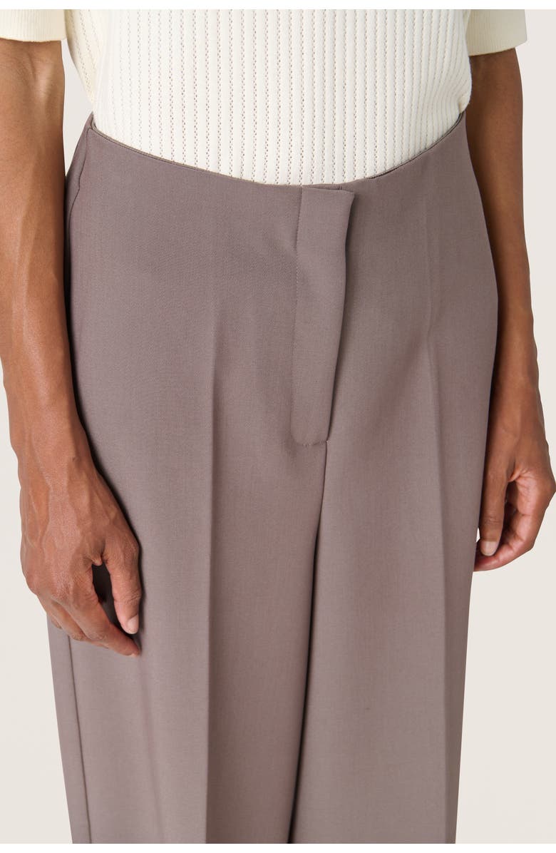 Soaked in Luxury Corinne High-Waisted Wide Legs Trousers, Alternate, color, Dark Gull Gray