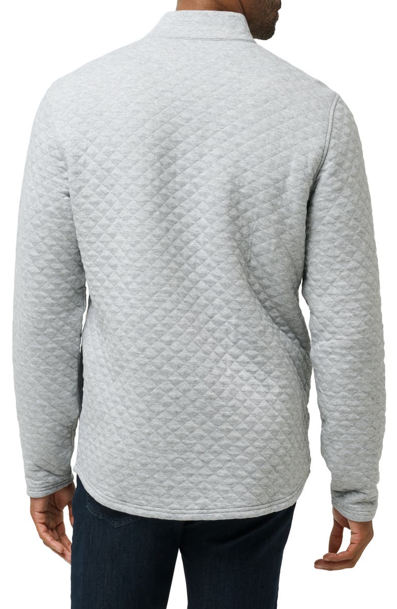 TravisMathew Transatlantic Quilted Henley Pullover, Alternate, color, Heather Light Grey