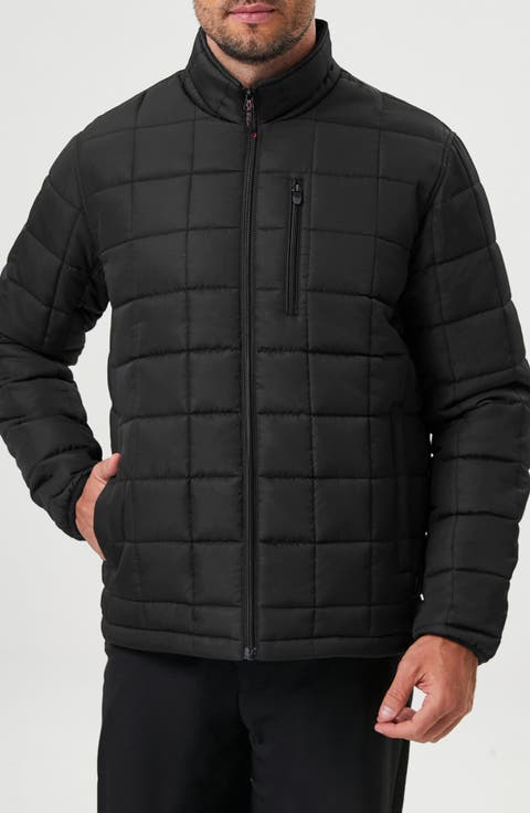Box Quilt Hooded Puffer Jacket