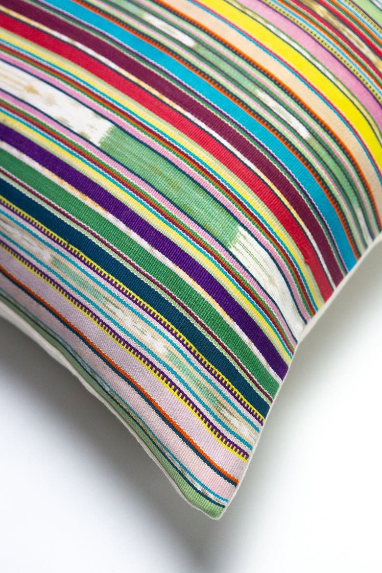 Vintage Handwoven Luna Striped Pillow, Alternate, color, Multi Stripe