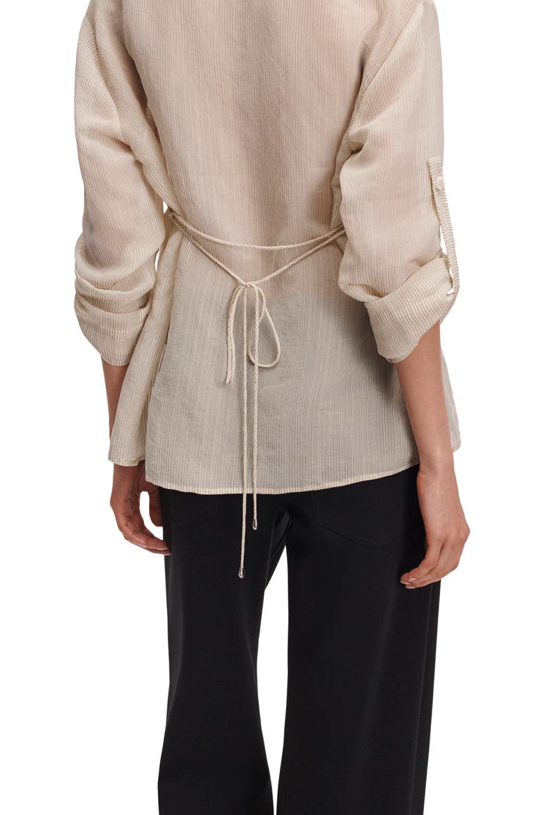 Sonny Stripe Tie Waist Shirt, Alternate, color, WHITE STRIPE