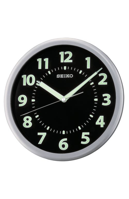 Seiko Luminous Easy Reader Wall Clock In Black