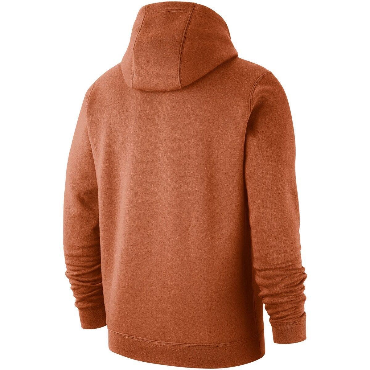 Nike Men's Nike Texas Orange Texas Longhorns Logo Club Fleece Pullover Hoodie, Alternate, color, 