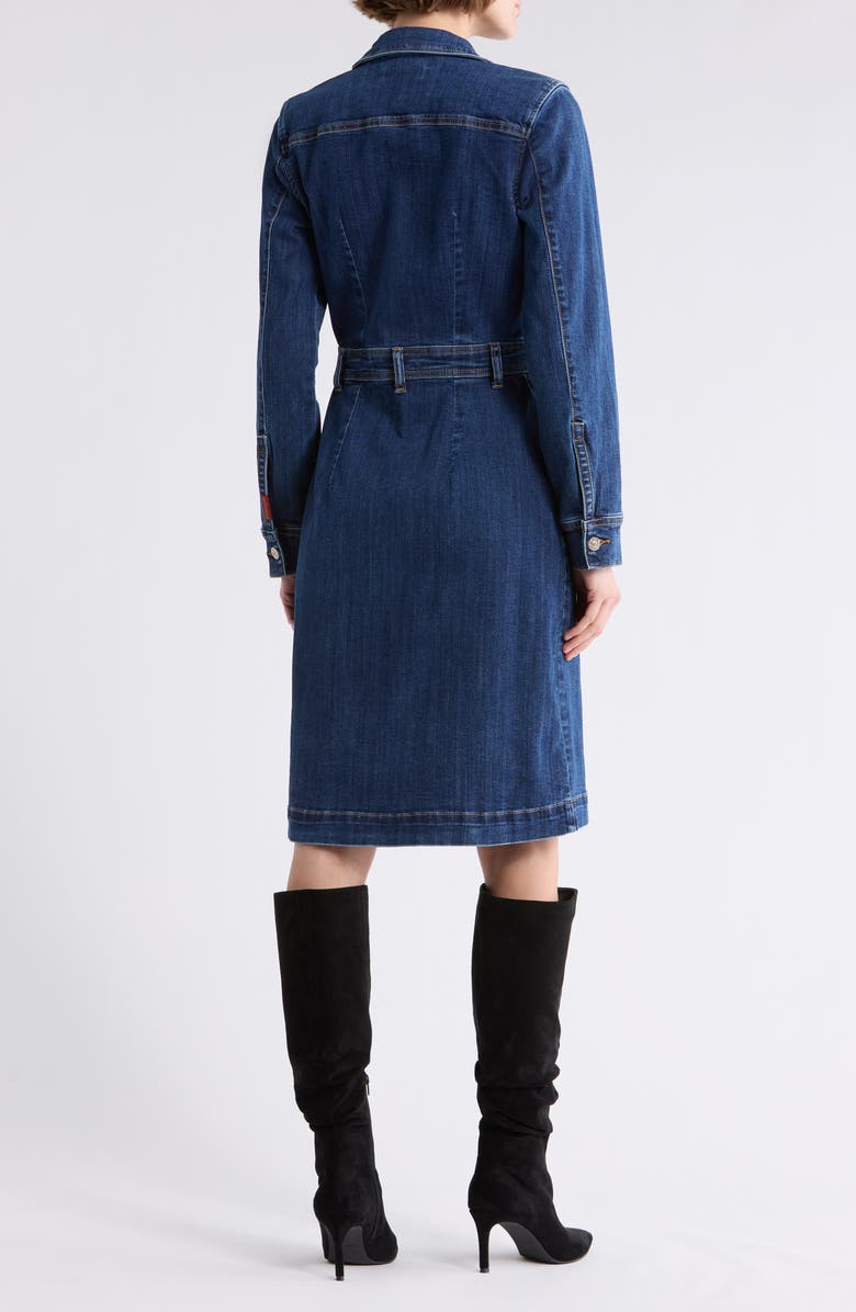 7 For All Mankind Long Sleeve Denim Shirtdress, Alternate, color, Lapis
