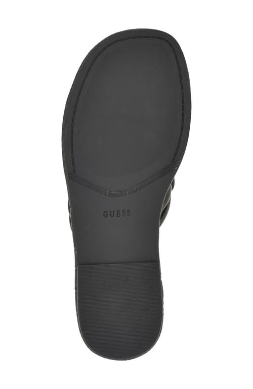 Guess Saime Croc Embossed Sandal In Multi