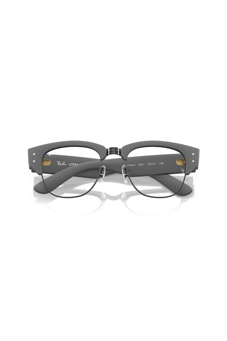 52mm Square Optical Glasses, Alternate, color, BLACK GREY