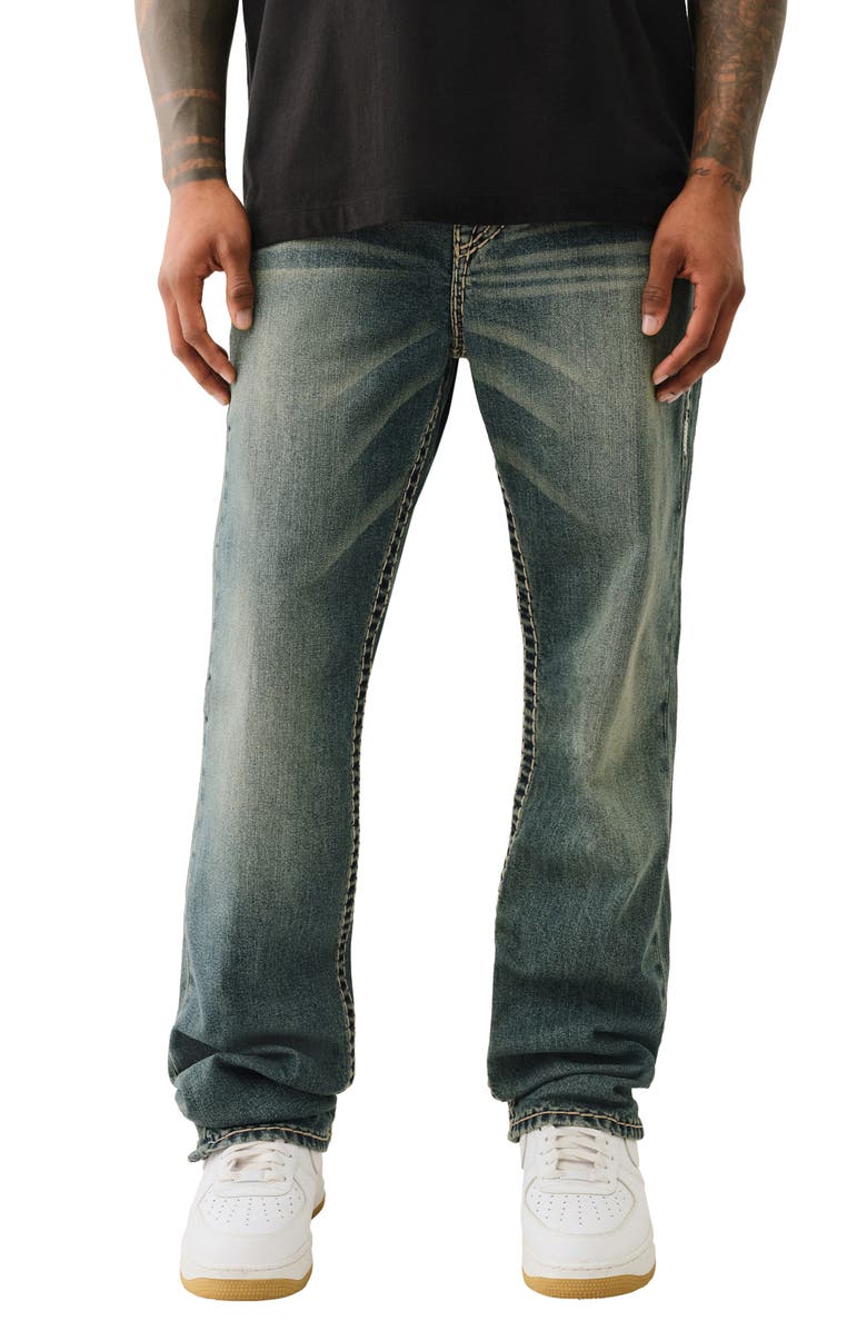 True Religion Ricky Super T Straight Leg Jeans, Main, color, Midnight Warehouse Dark Wash