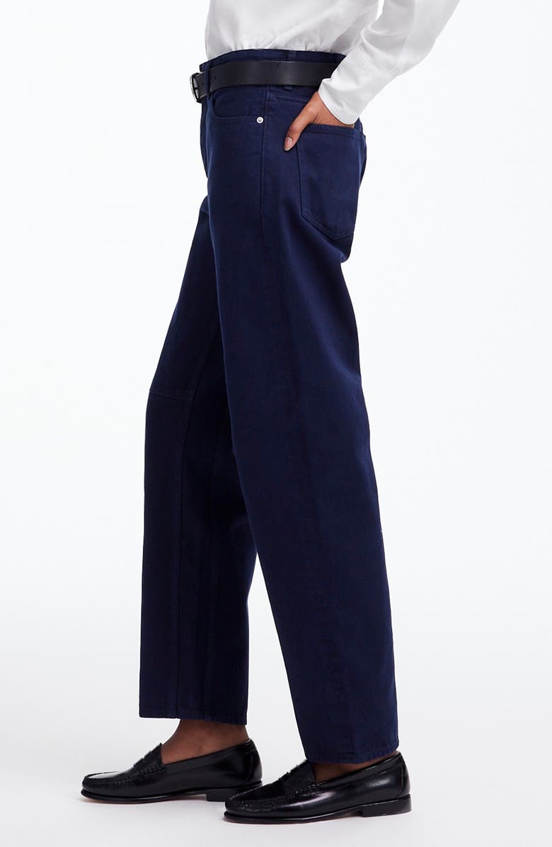 Madewell The Darted Barrel-Leg Jean, Alternate, color, Juniper Berry