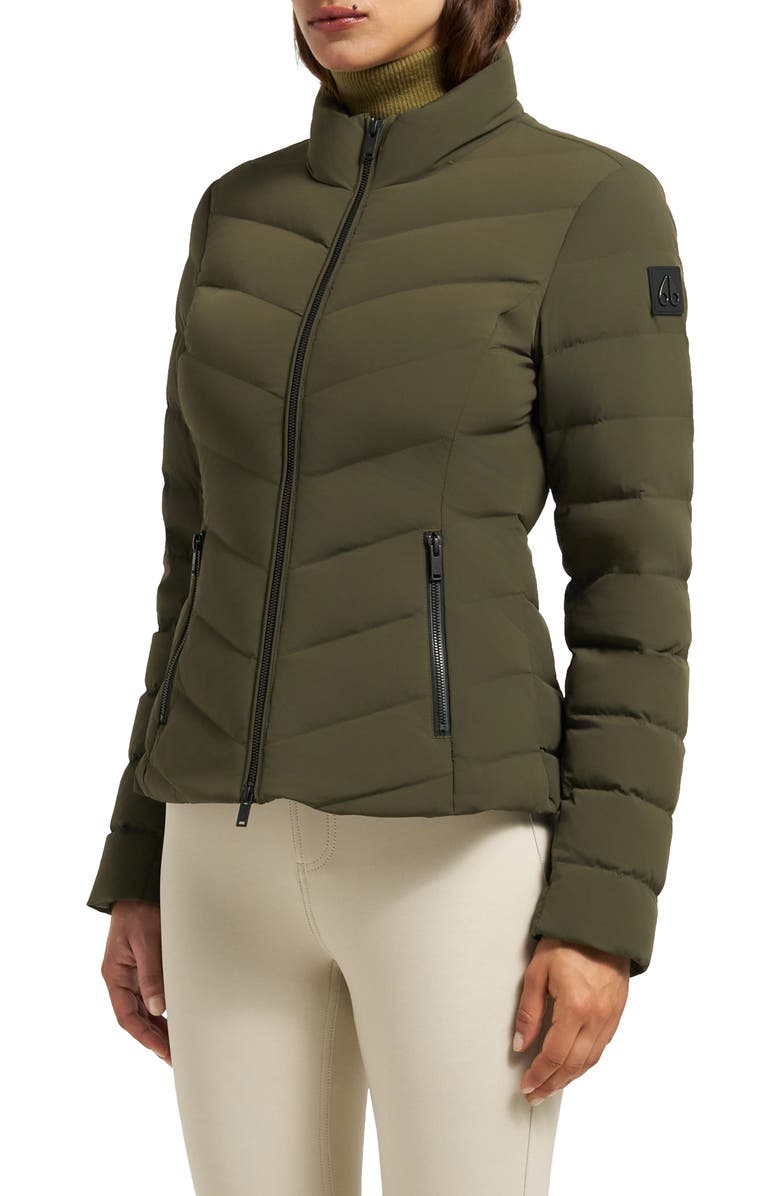 Moose Knuckles Elora Water Repellent 800 Fill Power Down Jacket, Alternate, color, Dark Olive