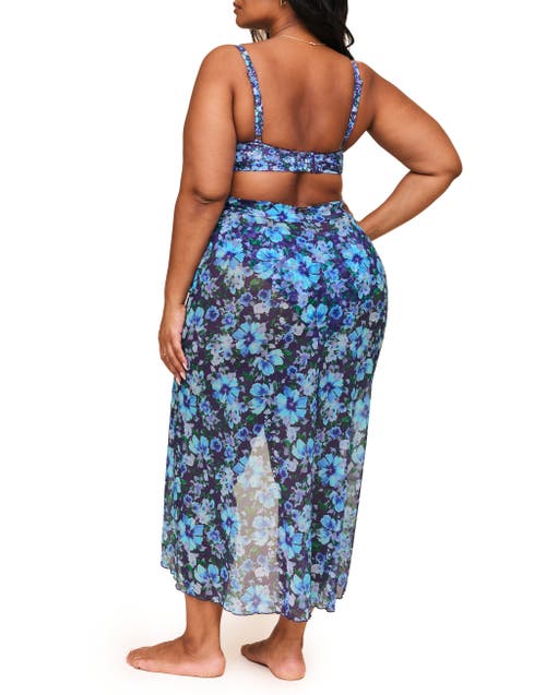 Shop Adore Me Nirina Swimwear Sarong Bottom In Floral Purple