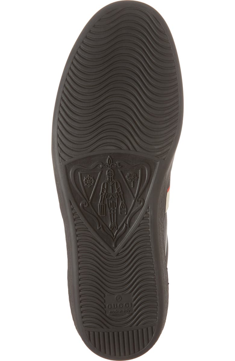 Gucci New Ace Stripe Leather Sneaker, Alternate, color,